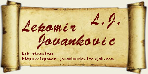 Lepomir Jovanković vizit kartica